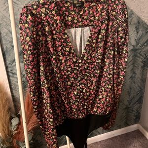 AFRM floral long sleeve bodysuit